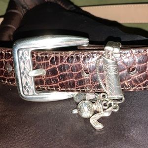 Brighton golf charm leather belt